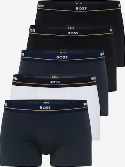 BOSS Orange Boxershorts 'Essential' in de kleur Navy / Kobaltblauw / Zwart / Wit, Productweergave