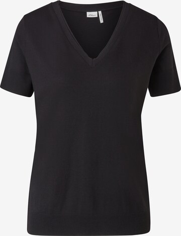s.Oliver BLACK LABEL Shirt in Black: front