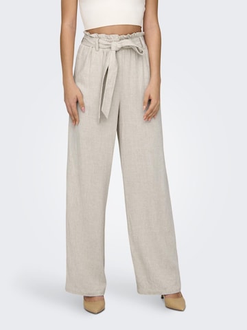 Wide Leg Pantalon 'SIESTA' ONLY en beige : devant