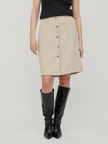 VILA Skirt 'Lock' in Beige: front