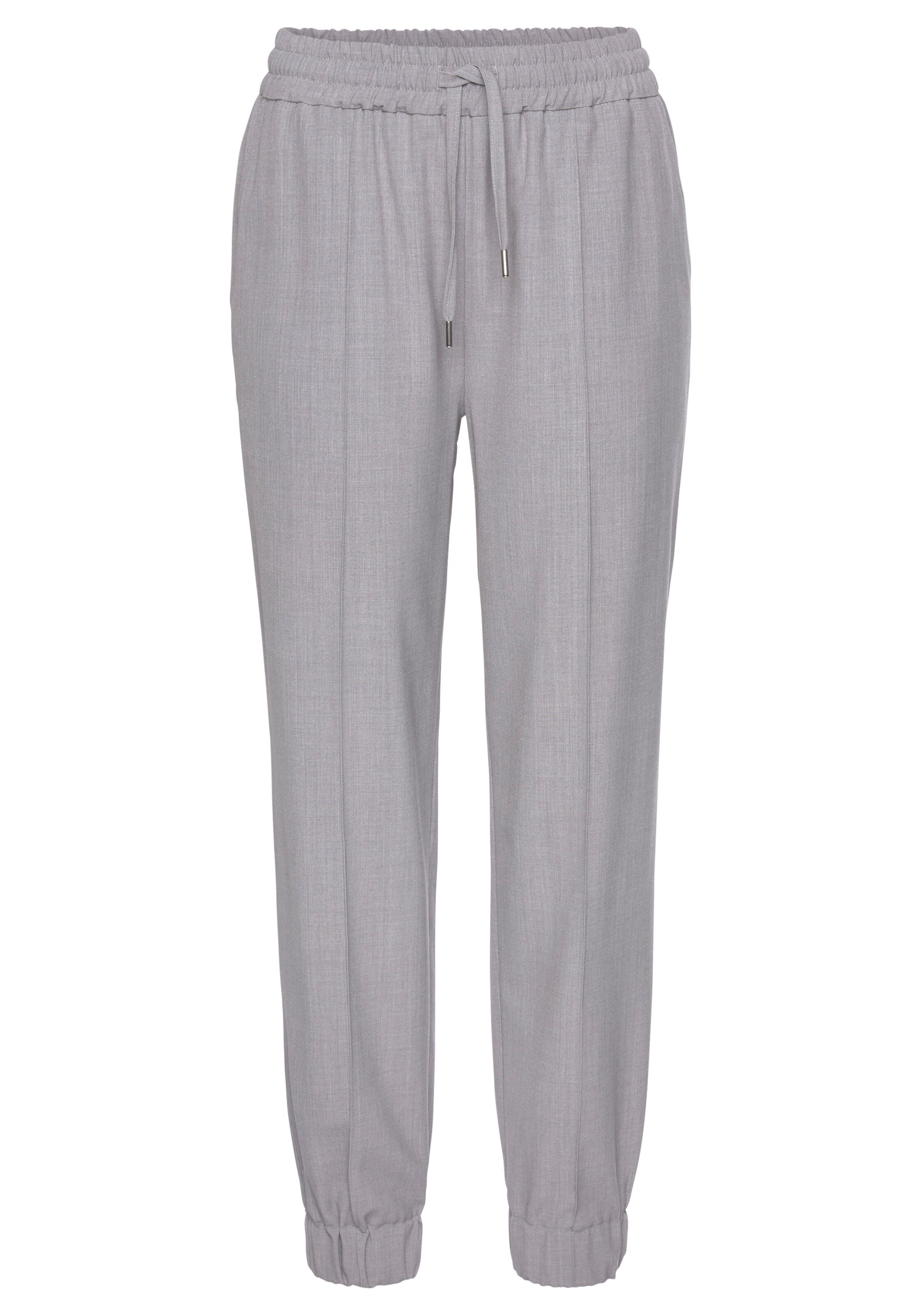 LASCANA Tapered Broek in Grijs: voorkant