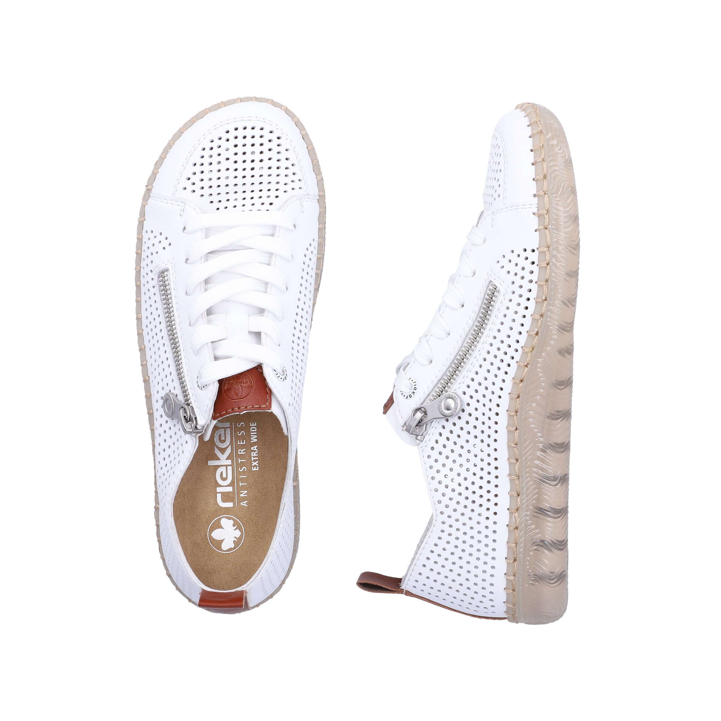 Chaussure à lacets Rieker en blanc