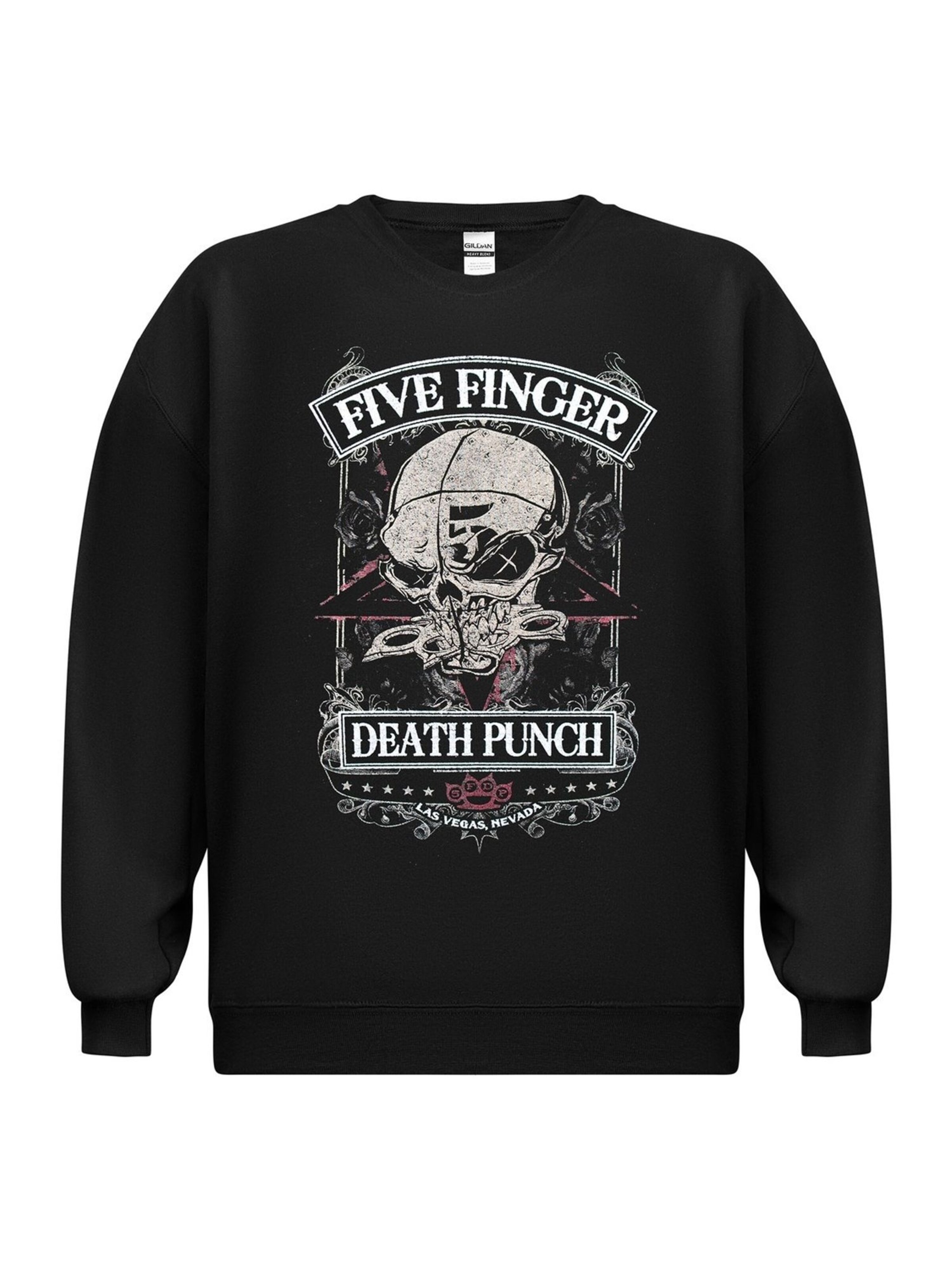 Felpa 'Five Finger Death Punch Five Finger Death Punch Wicked Master Rose  Sweatshirt Sweatshirt' di Rockshirts in nero: frontale