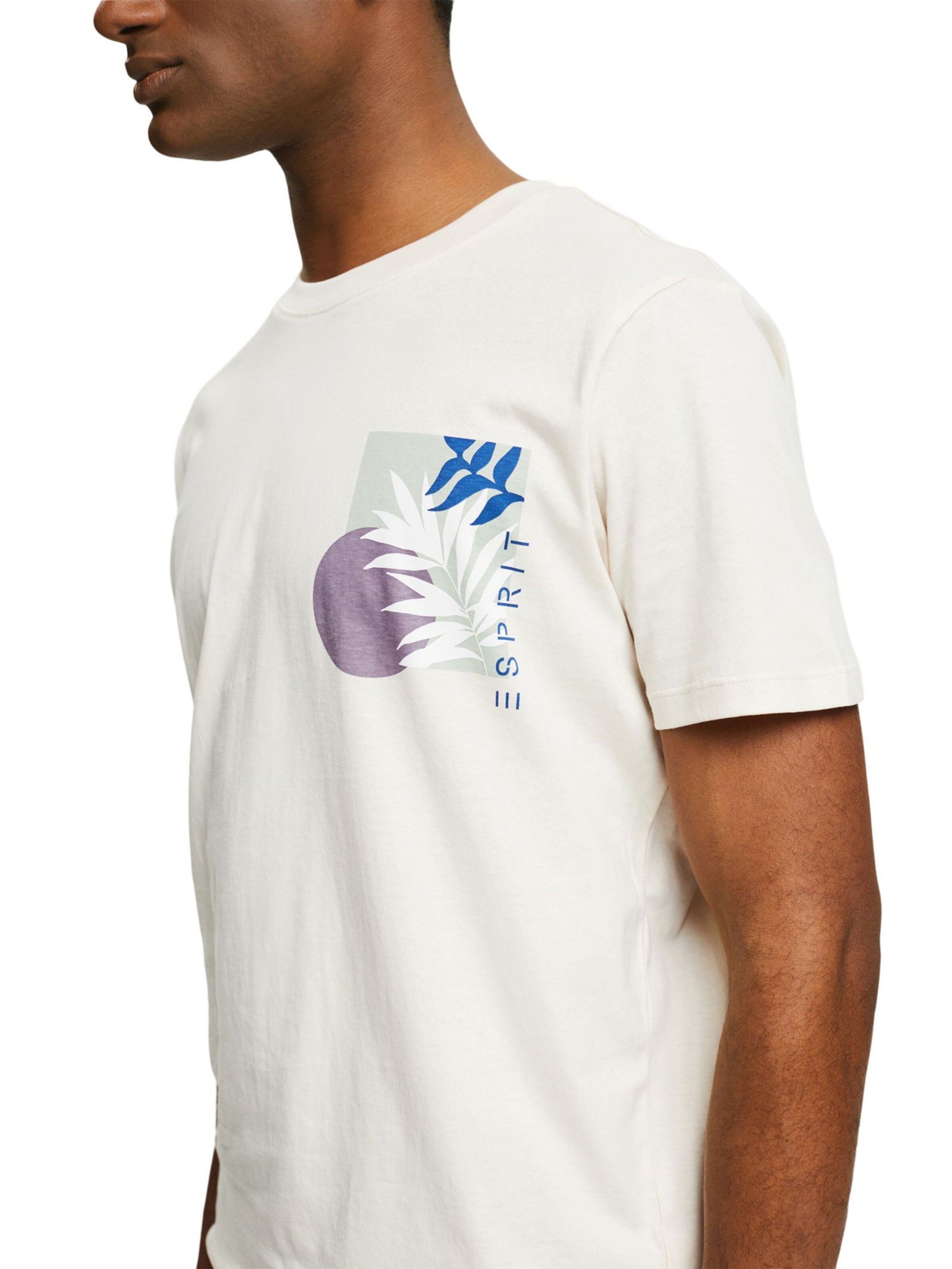 Männer Shirts ESPRIT T-Shirt in Beige - EW89093