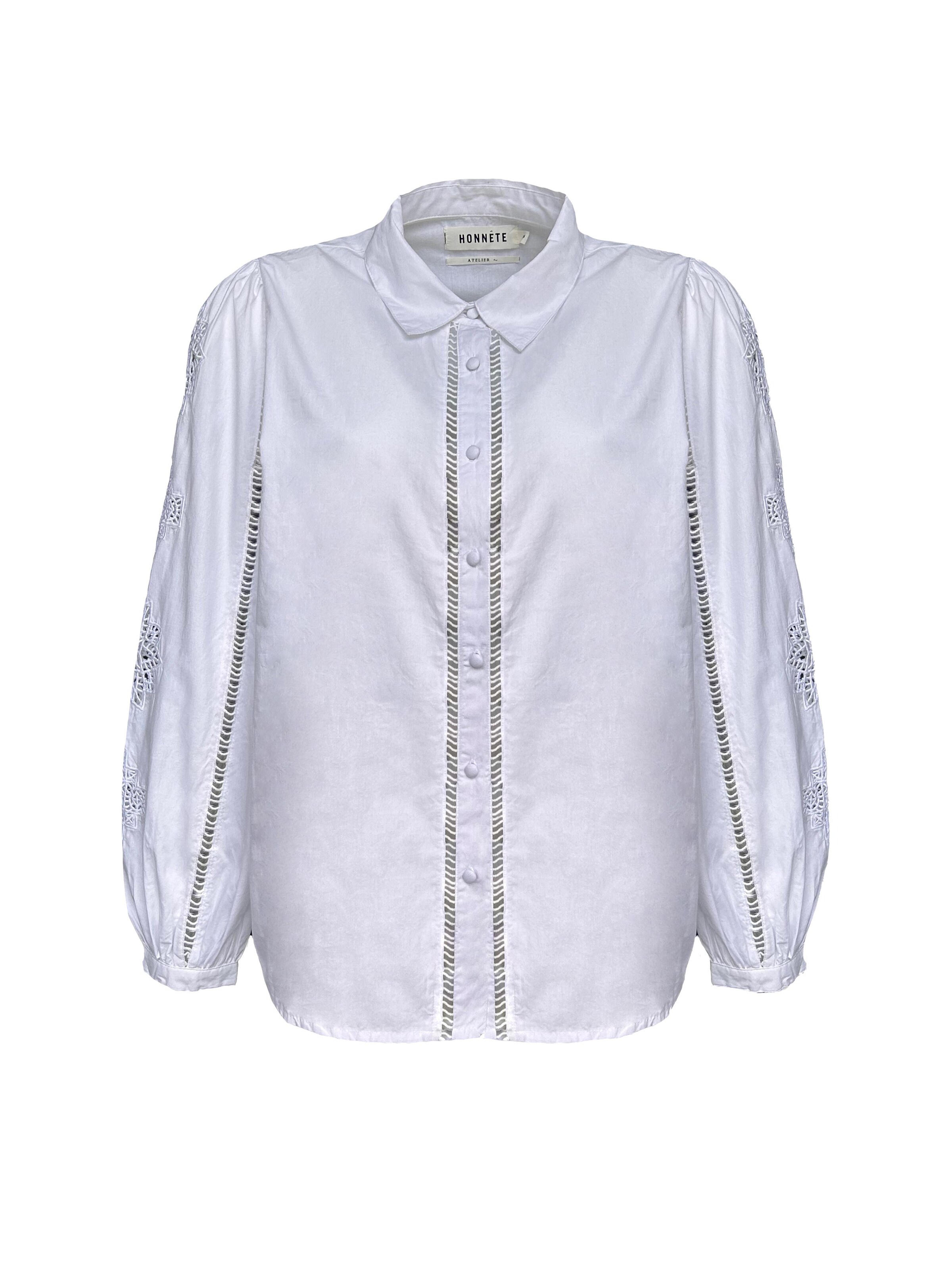Honnête Atelier Blouse 'Ina' in White
