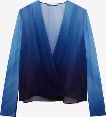 MANGO Blouse 'Cielo' in Blauw: voorkant