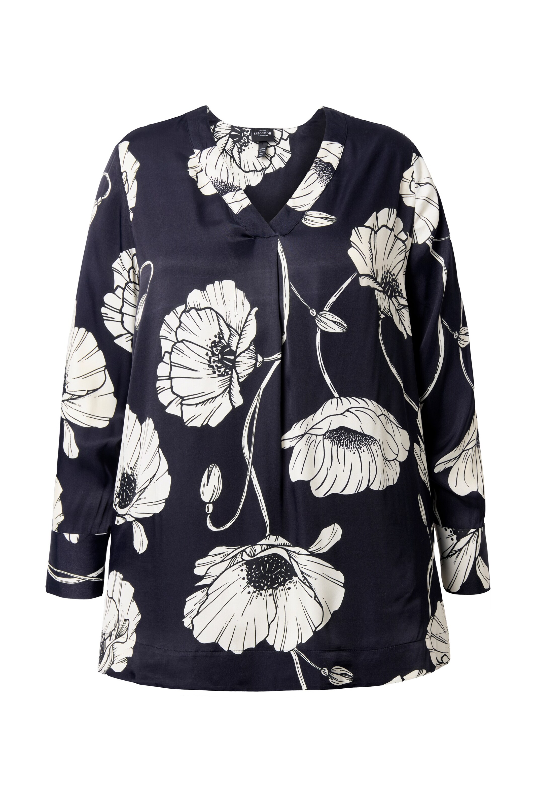 Chemisier Ulla Popken en noir : devant