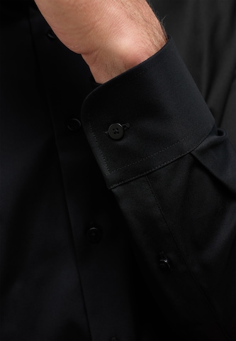 ETERNA Slim fit Button Up Shirt in Black