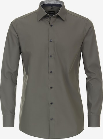 VENTI Slim fit Button Up Shirt in Grey: front