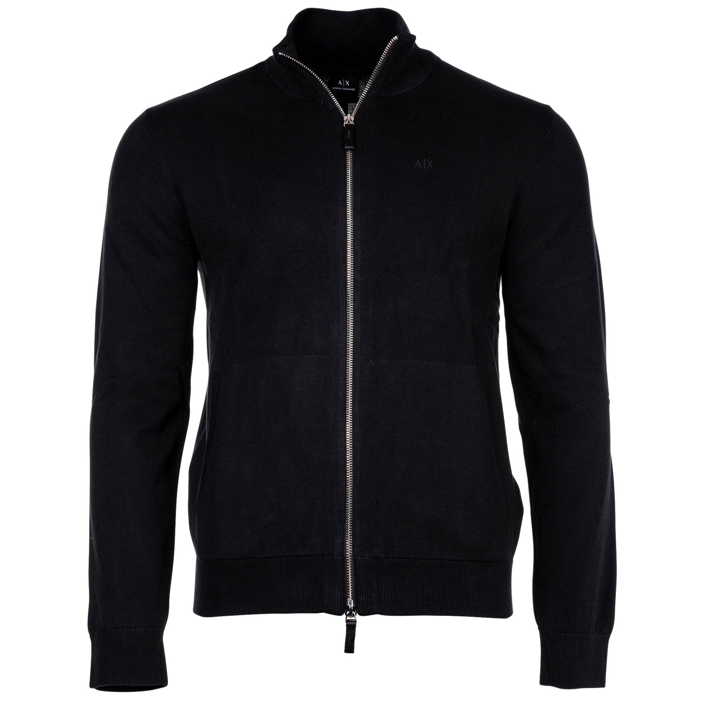 ARMANI EXCHANGE Regular fit Knit cardigan in Black: front