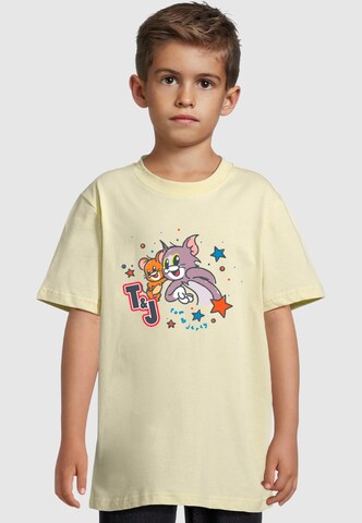 ABSOLUTE CULT T-Shirt 'Tom And Jerry - Stars' in Gelb: Vorderseite