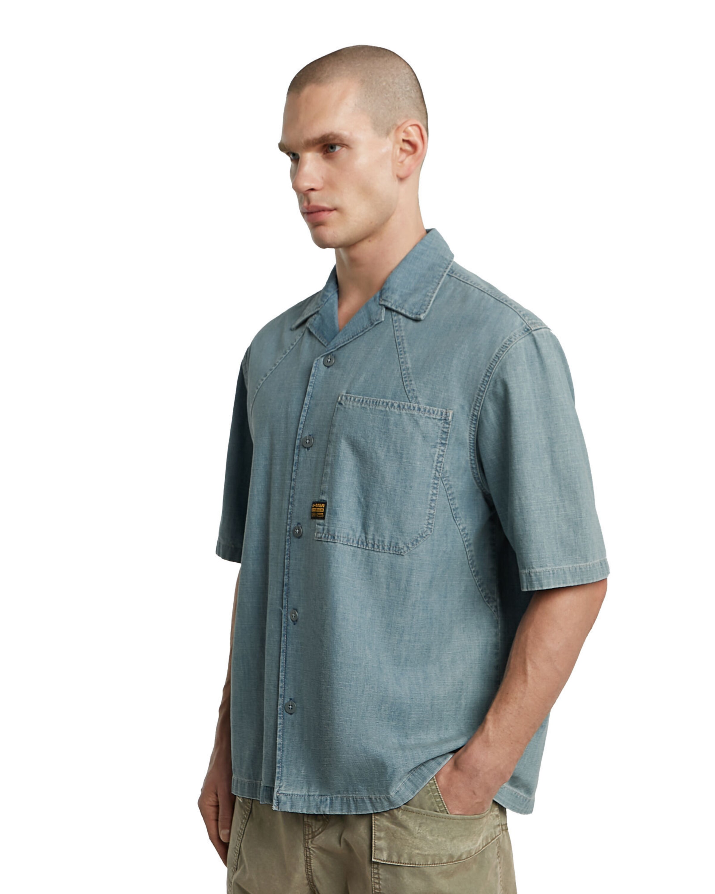 G-STAR Comfort fit Button Up Shirt in Blue