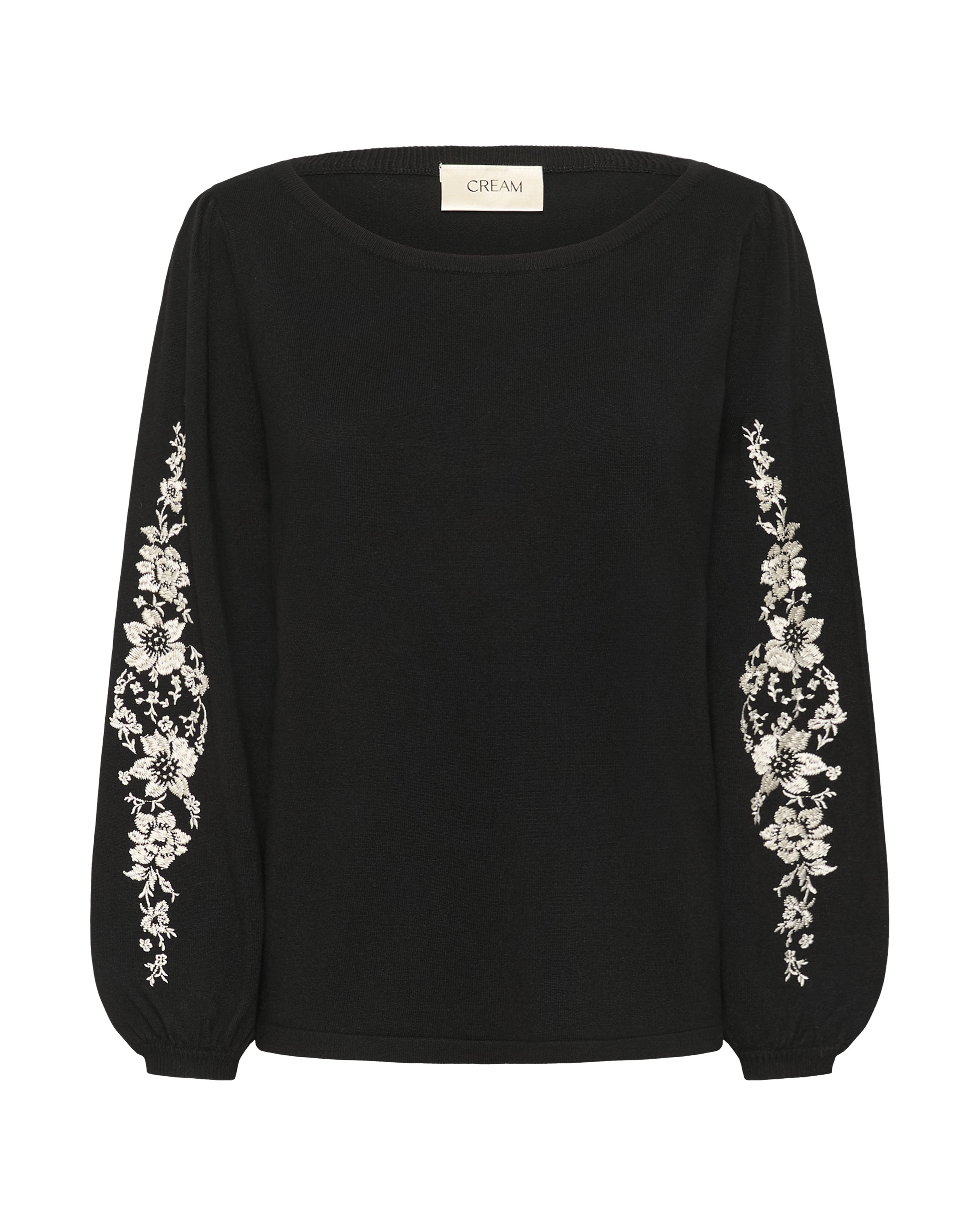 Cream Sweter 'Villea' w kolorze czarny: przód