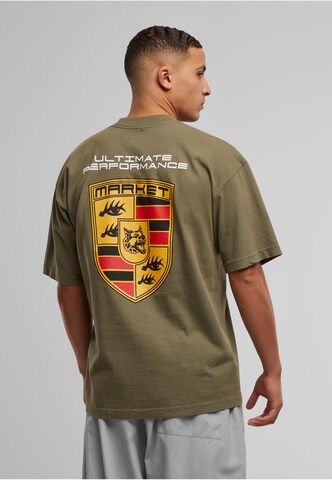 MARKET T-Shirt 'Ultimate Badge' in Grün: Vorderseite