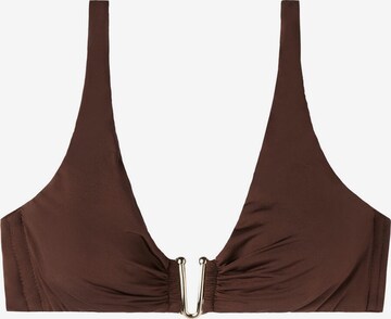 CALZEDONIA Bralette Bikini Top in Brown: front