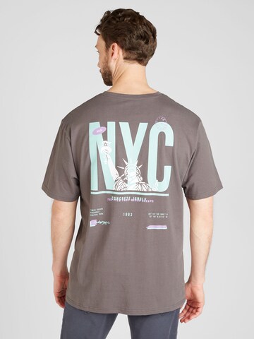 Denim Project T-Shirt 'City' in Grau: Vorderseite