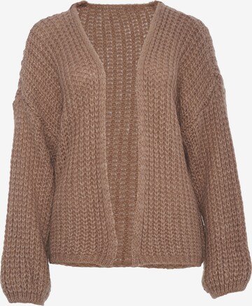 Decay Knit Cardigan in Brown: front