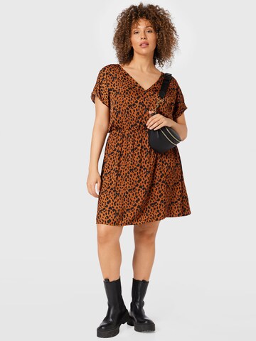 ABOUT YOU Curvy Summer Dress 'Mirell' in Brown