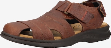 CLARKS Sandalen in Bruin: voorkant