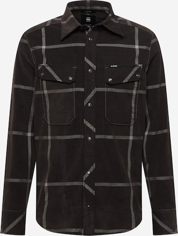 G-Star RAW - Slim Fit Camisa em preto: frente