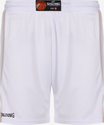 SPALDING Loose fit Workout Pants 'Jam' in White: front