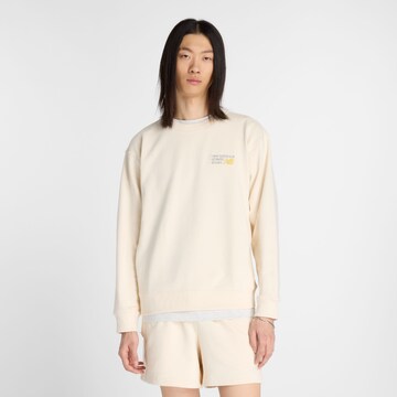 new balance Sweatshirt 'Athletics Premium' in Wit: voorkant