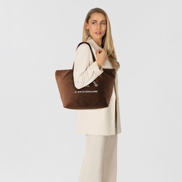 Karl Lagerfeld Shopper in Bruin: voorkant