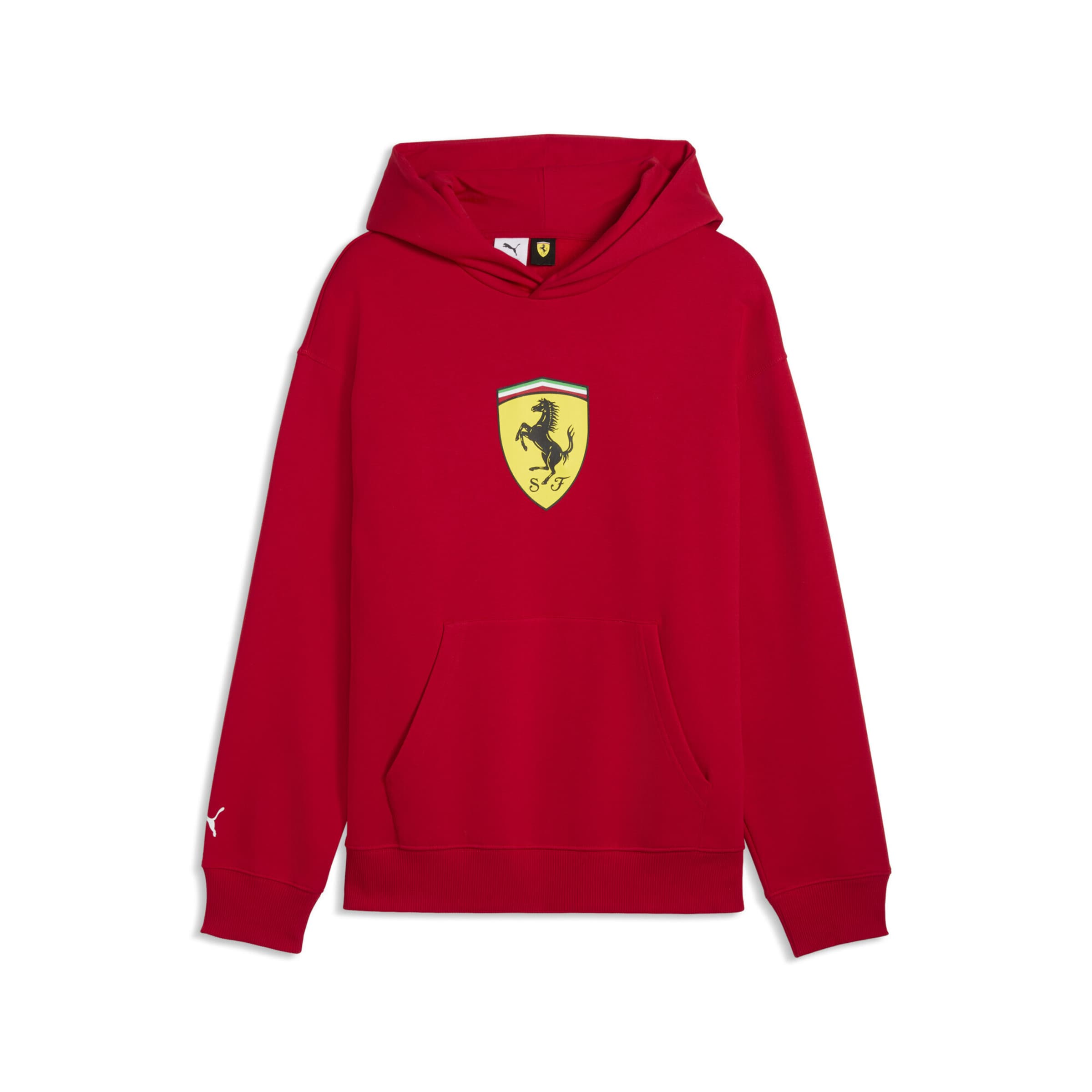 PUMA Sweat-shirt 'Scuderia Ferrari' en jaune / rouge feu / noir / blanc, Vue avec produit