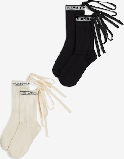 35-38 dydžio Kojinės ' Logo-Schnürsocken - 2er-Packung ' iš Karl Lagerfeld, spalva – juoda, Prekių apžvalga