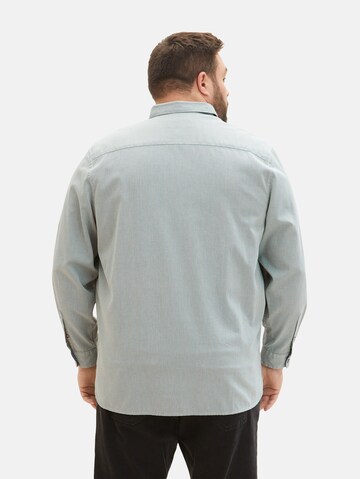 TOM TAILOR Men + Regular fit Button Up Shirt in Blue
