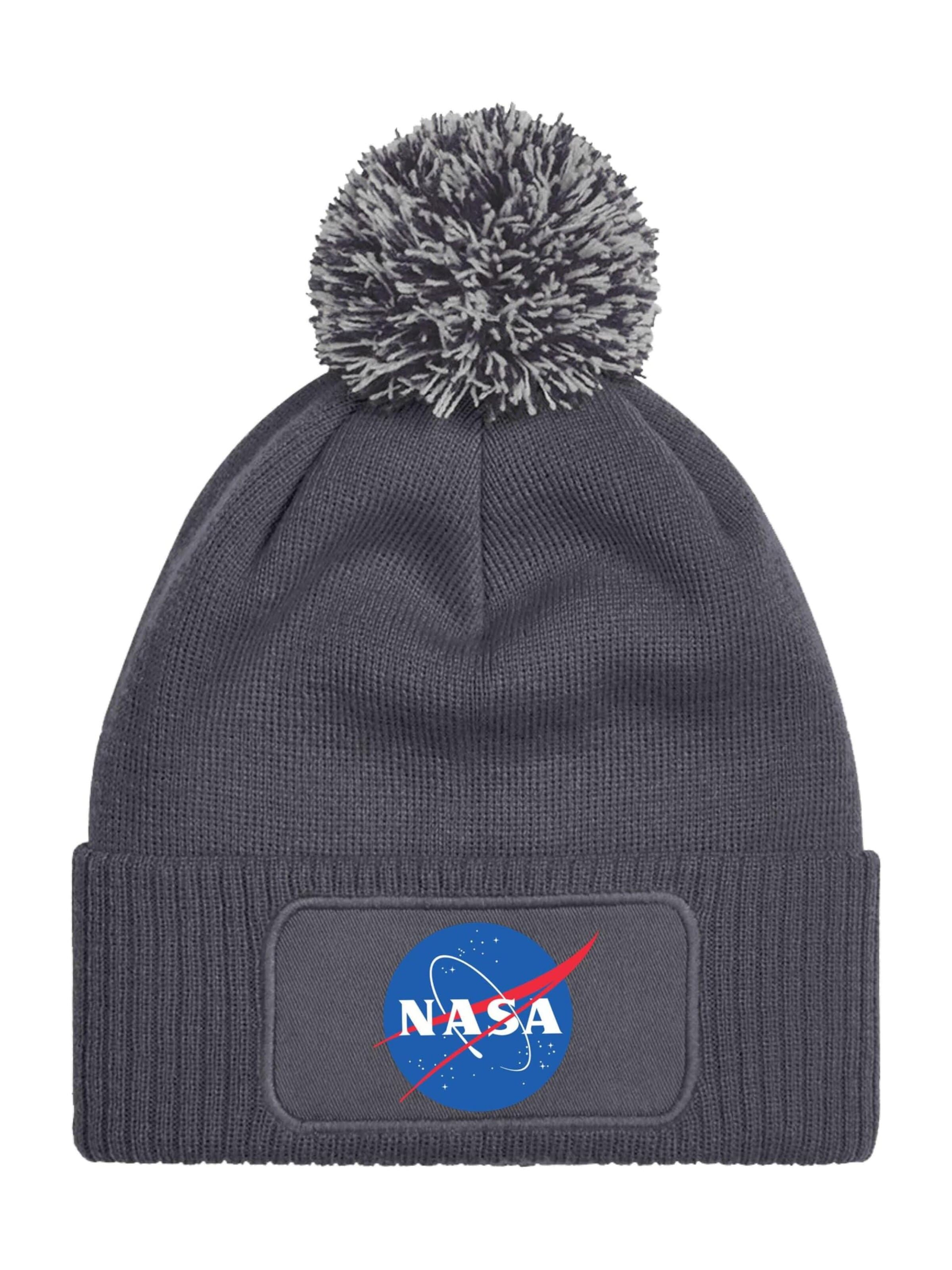 Youth Designz Mütze 'NASA'‌‌‌‌‌‌‌ in Grau: Vorderseite