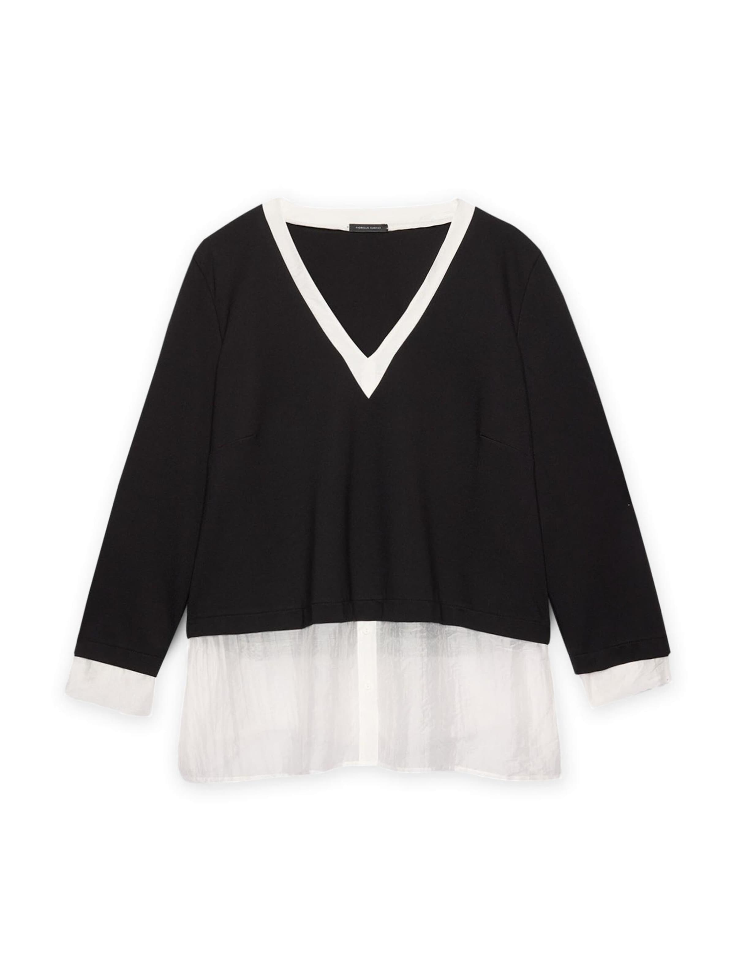 Camicia da donna di Fiorella Rubino in nero: frontale