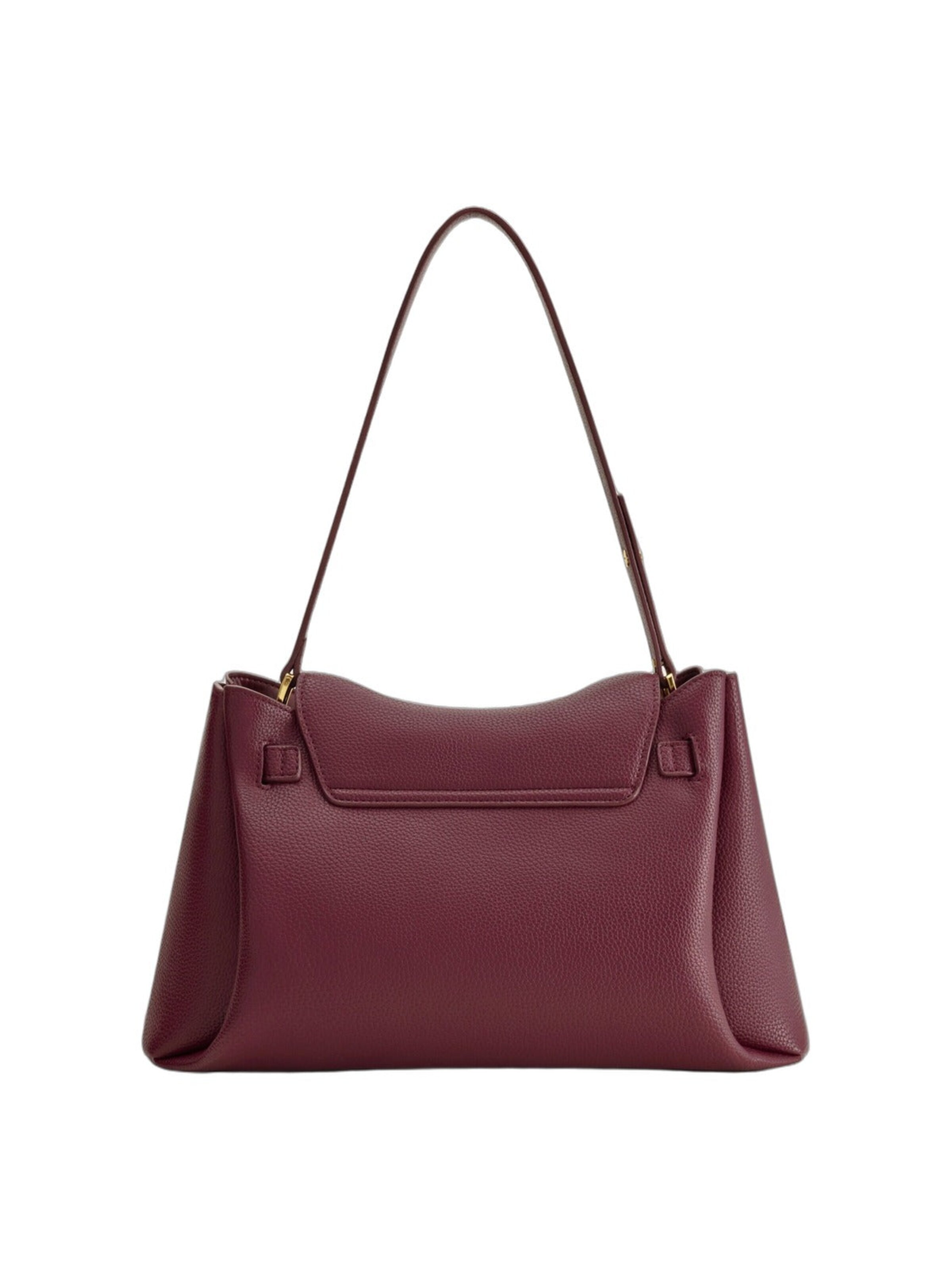 JW PEI Taška cez rameno 'JW PEI Sac Bandoulière Rhea Grainé Double Boucle Dark Burgundy' - Červená