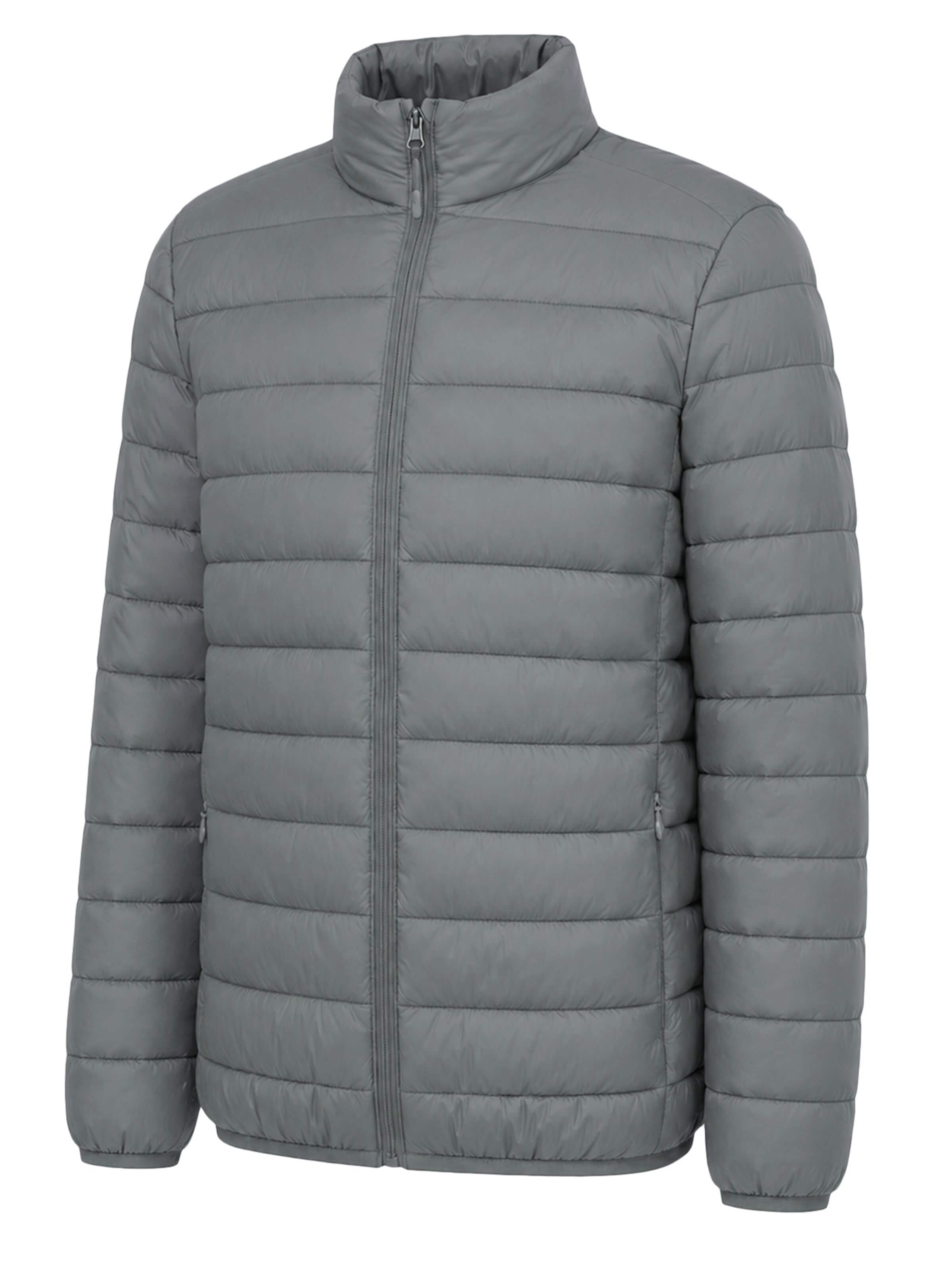 ALLTHEMEN Winter Jacket 'Stichwerk' in Grey