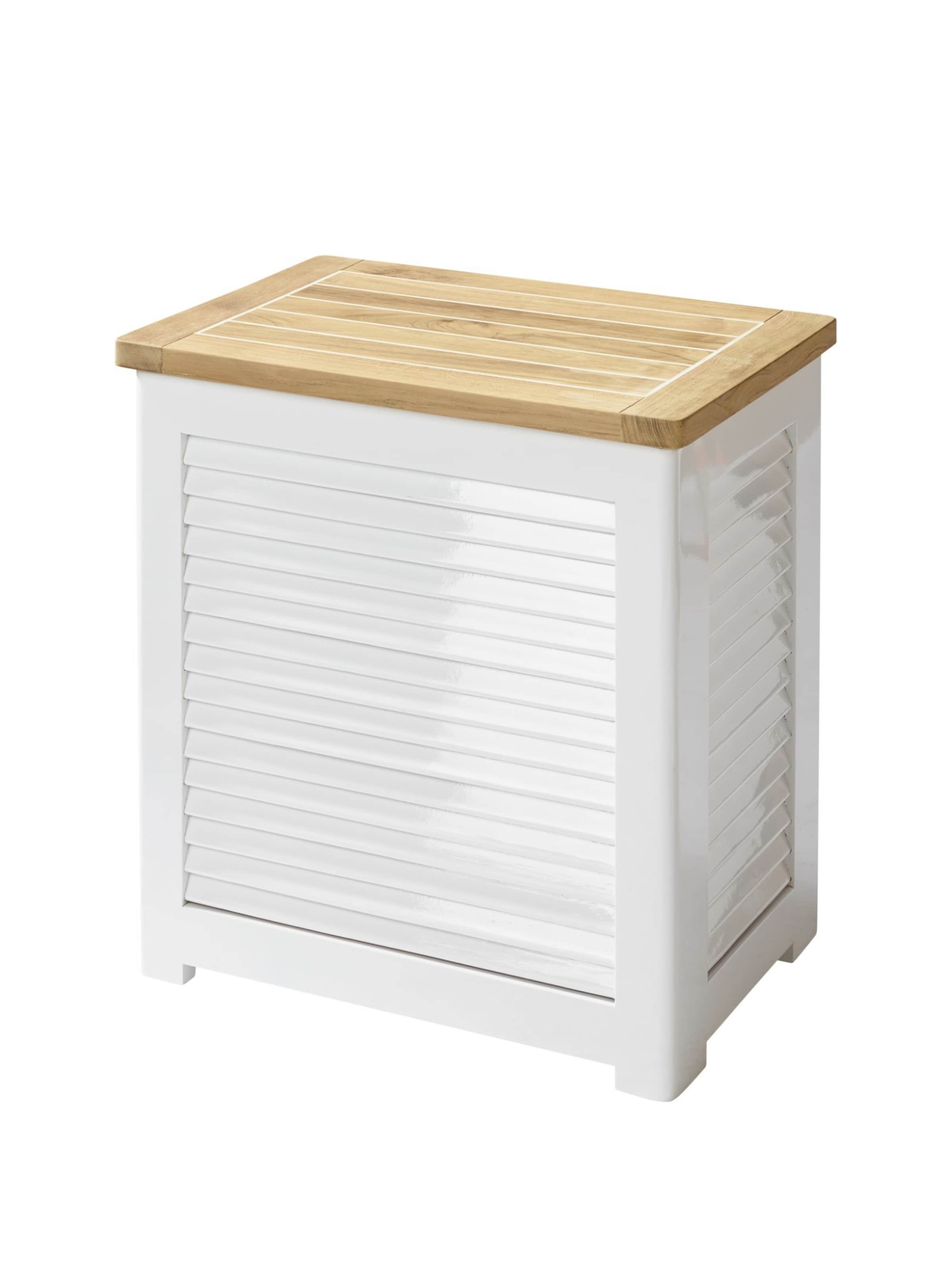 Boîte/panier cinas en blanc : devant