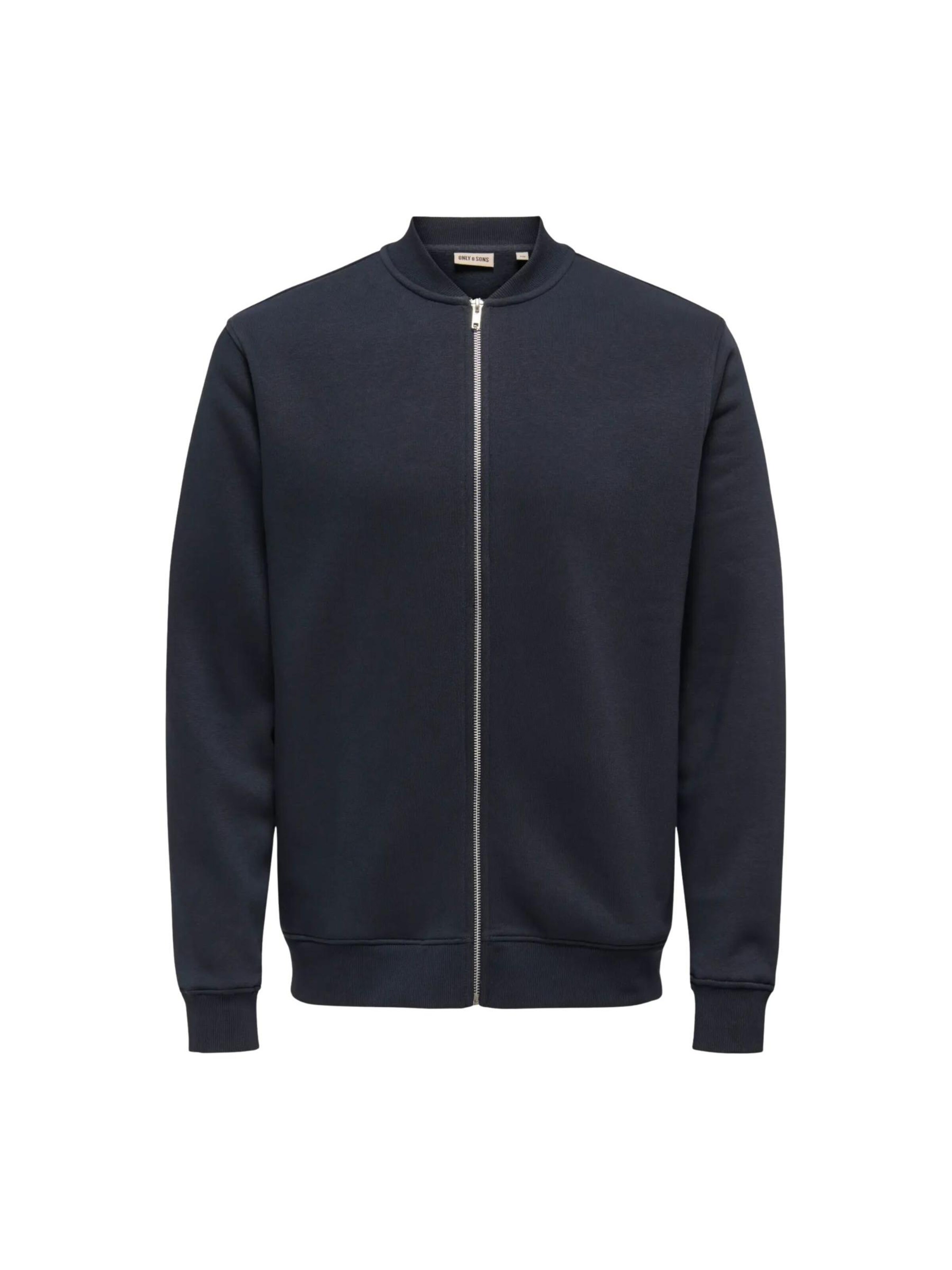 Only & Sons Sweatshirt 'ONSCERES REG ZIP BOMBER JCK FELPA' in Schwarz