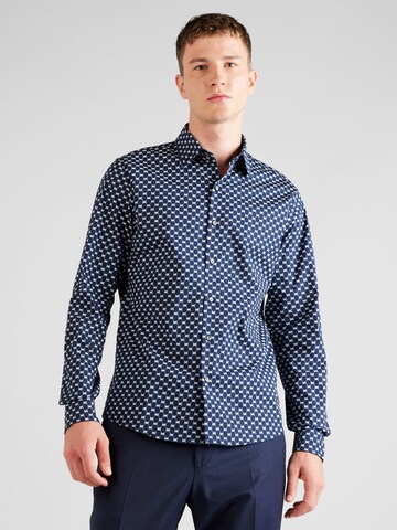 Michael Kors Slim fit Button Up Shirt in Blue: front