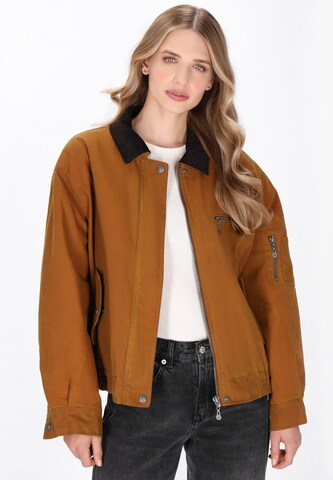 Veste mi-saison DreiMaster Vintage en beige : devant