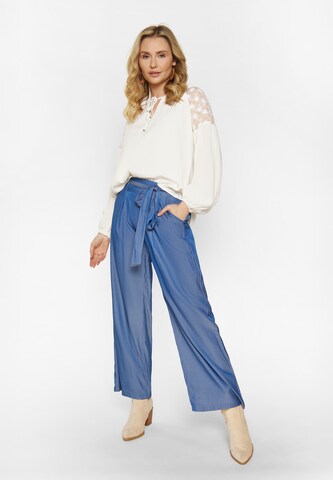 Wide Leg Pantalon à pince usha FESTIVAL en bleu