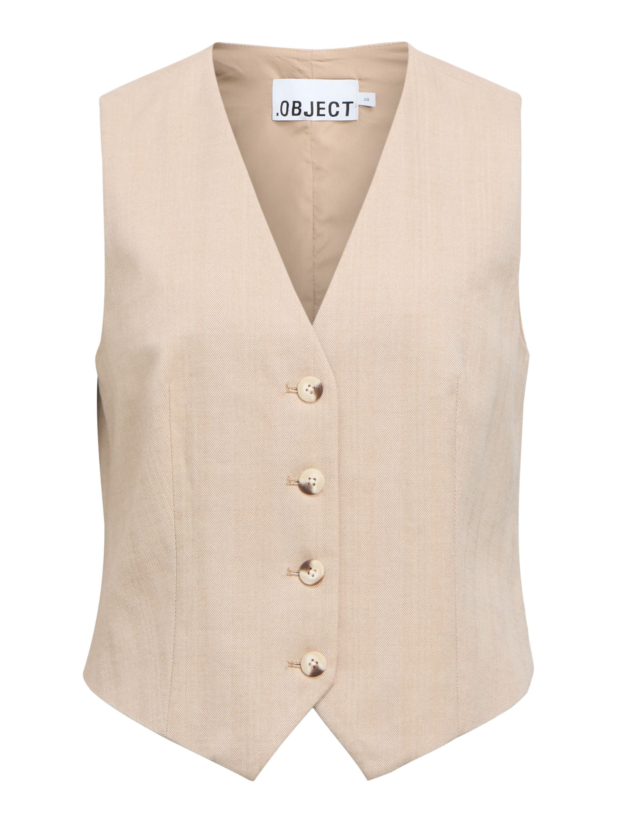 OBJECT Gilet 'OBJLisa' in Beige: voorkant