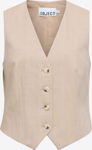OBJECT - Chaleco para traje 'OBJLisa' en beige: frente
