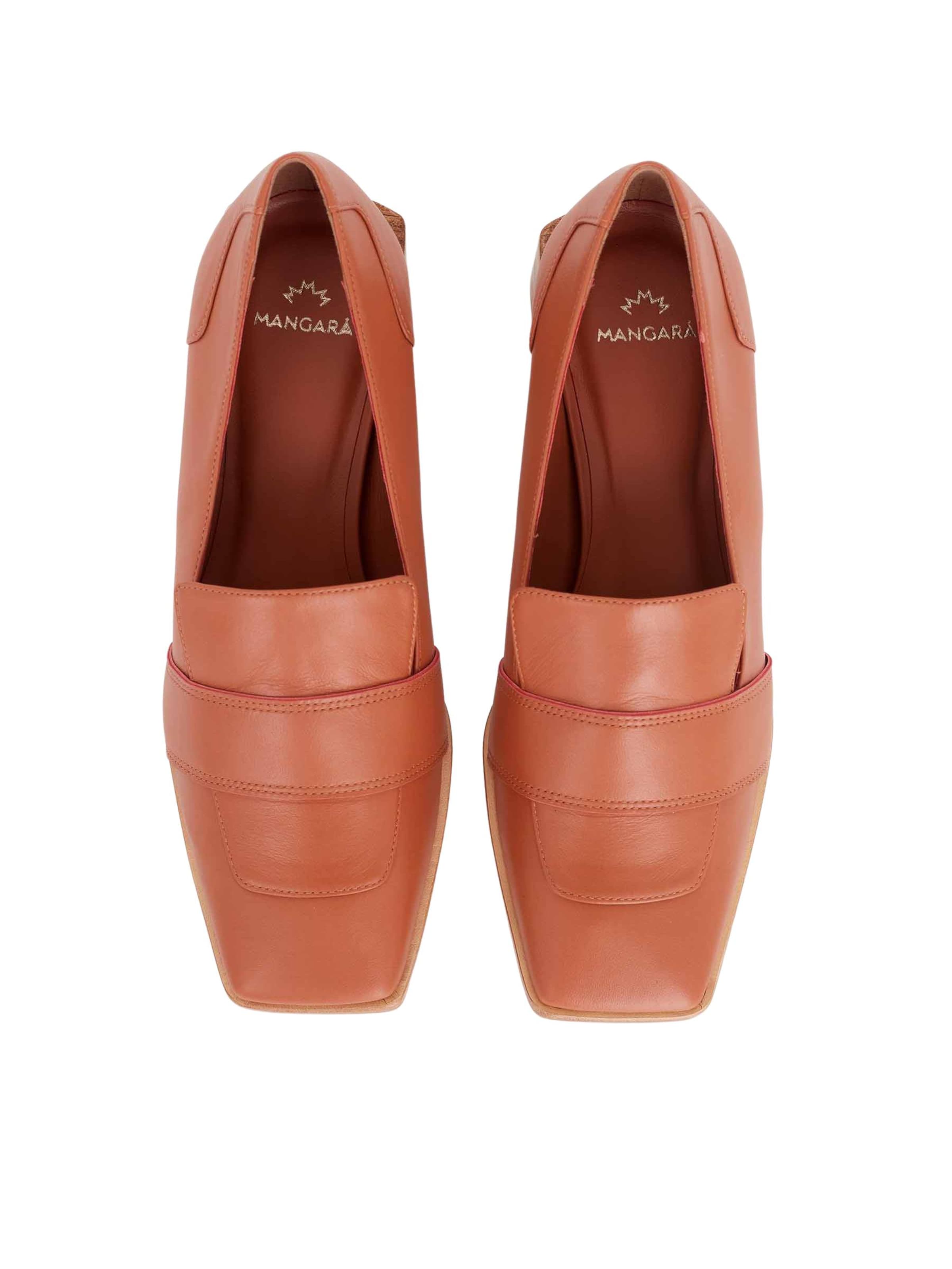 Mangara Atelier Pumps 'Mocassins Mangará Louro en cuir terracotta' in Bruin