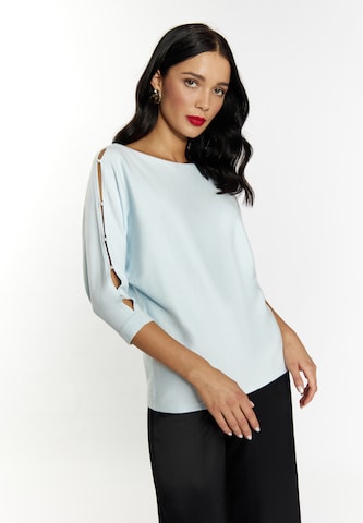 Pull-over faina en bleu : devant