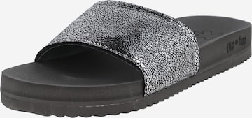 FLIP*FLOP Mules in Silver: front