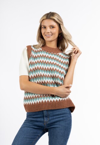 usha FESTIVAL Sweater 'Rakata' in Brown: front