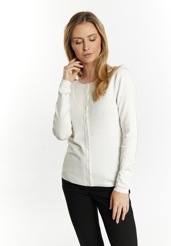 Cardigan 'Nowles' usha BLACK LABEL en blanc : devant