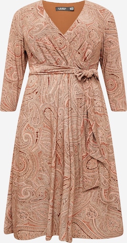 Lauren Ralph Lauren Plus Dress 'LYNA' in Brown: front