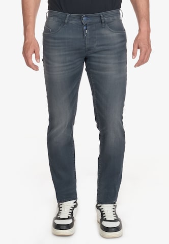 Le Temps Des Cerises Slimfit Jeans '700/11' in Blauw: voorkant