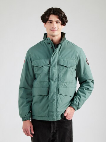 zaļš NAPAPIJRI Starpsezonu jaka 'ADEEN': no priekšpuses