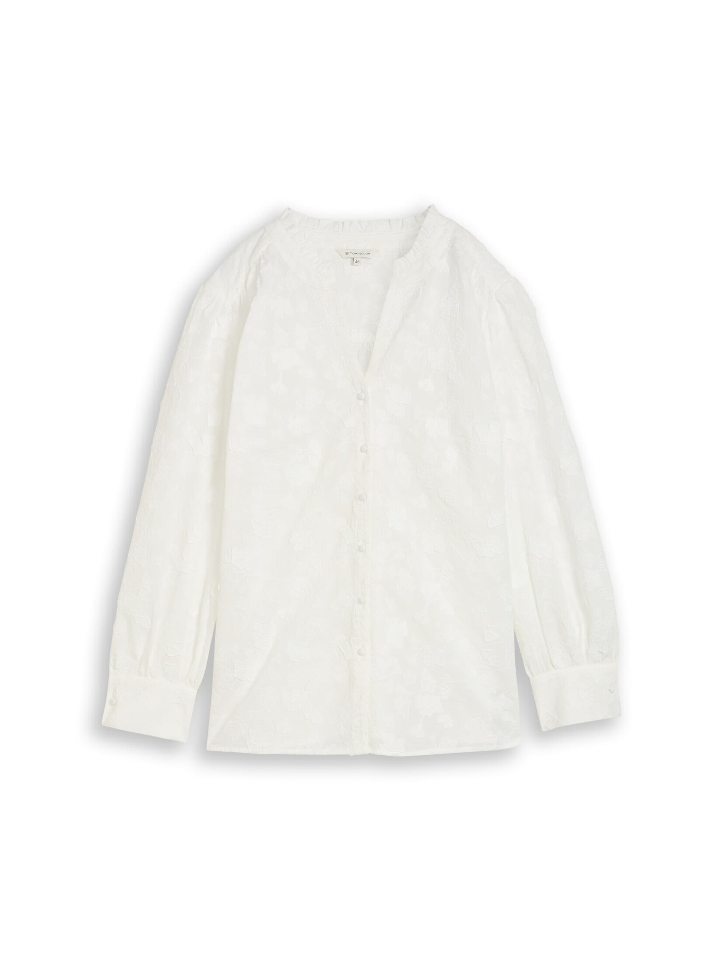 Tom Tailor Women + Blouse in Wit: voorkant